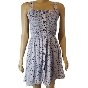 Sienna Sky Light Blue Floral Mini Dress
